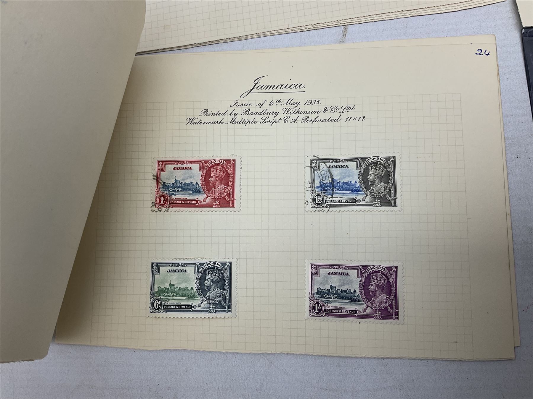 King George V 1910-1935 Silver Jubilee stamps, including Antigua, Basutoland, Cayman Islands, Fiji, Nyasaland, Jamaica, St Helena, Seychelles, Swaziland, St Lucia, British Guiana etc, housed on pages and stockcards 