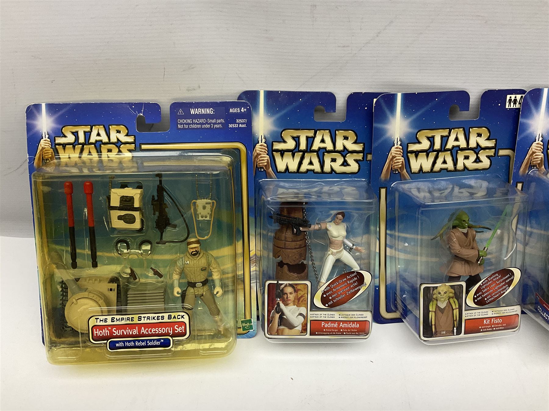 Star Wars - twenty-nine carded action figures comprising fourteen Attack of the Clones; six The Empire Strikes Back; four Return of the Jedi; and five others; all unopened blister packs (29)