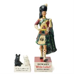 Dewar's White Label Scotch Whisky advertising figure in the form of a Highlander H56cm and...