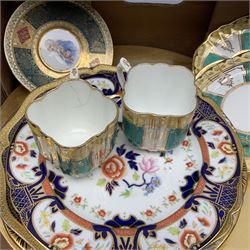 Quantity of Victorian and later ceramics to include Royal Kent 'Golden Glory' pattern tea service, imari pattern bowls, vases, plates etc in two boxes