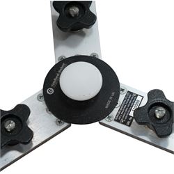 Ronford-Baker short sticks with ground spreader, serial no. 6013579, in hexagonal Ronford-Baker flight case