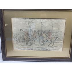 C Canlelo (British 19th century): On the Hunt, watercolour signed and dated 1968 together with English School (19th century): Successful Hunt, watercolour and pencil unsigned max 24cm x 36cm (2)