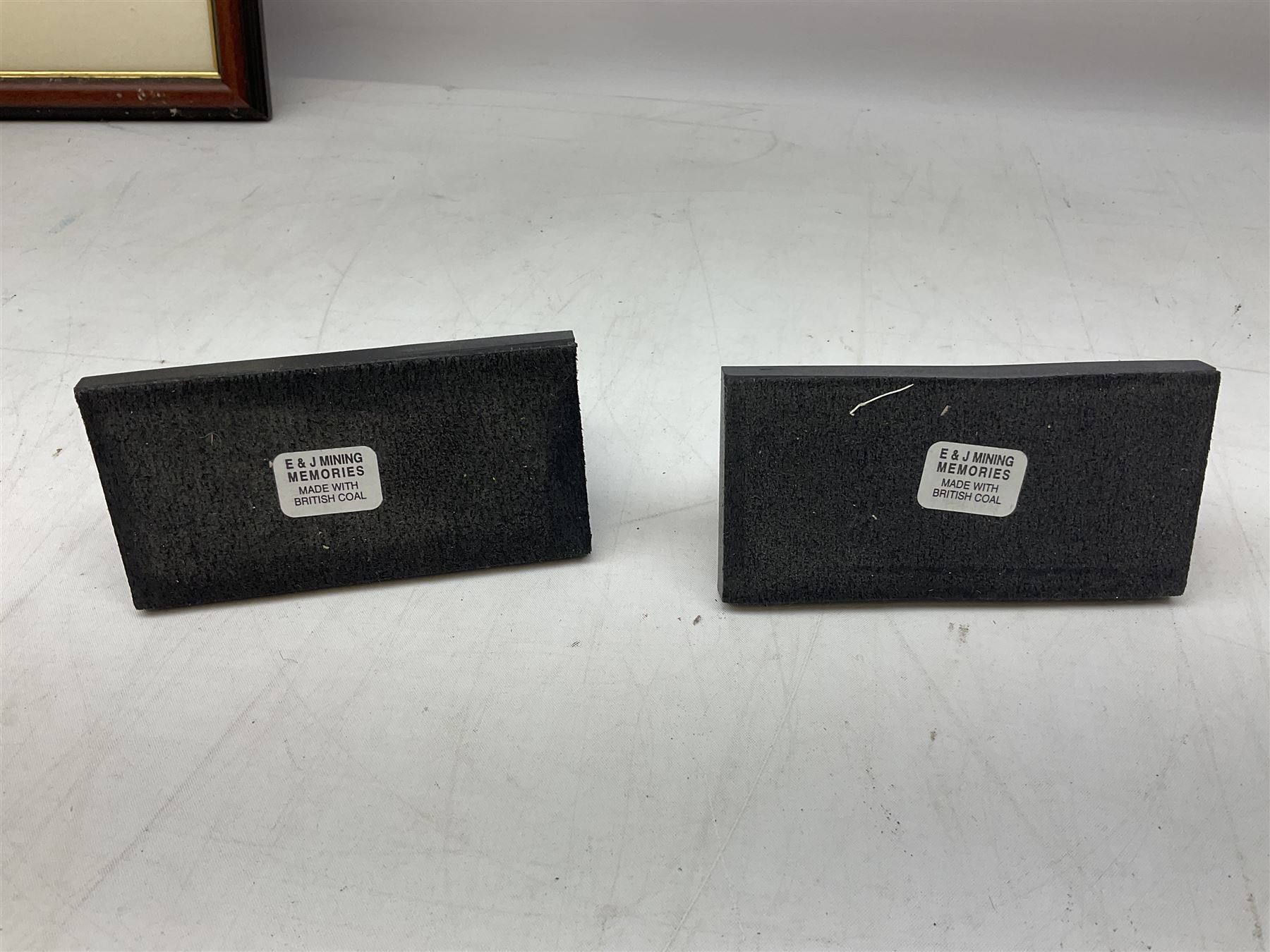 Quantity of model houses, framed print, coal E & J Mining Memories Morris Minor figures etc