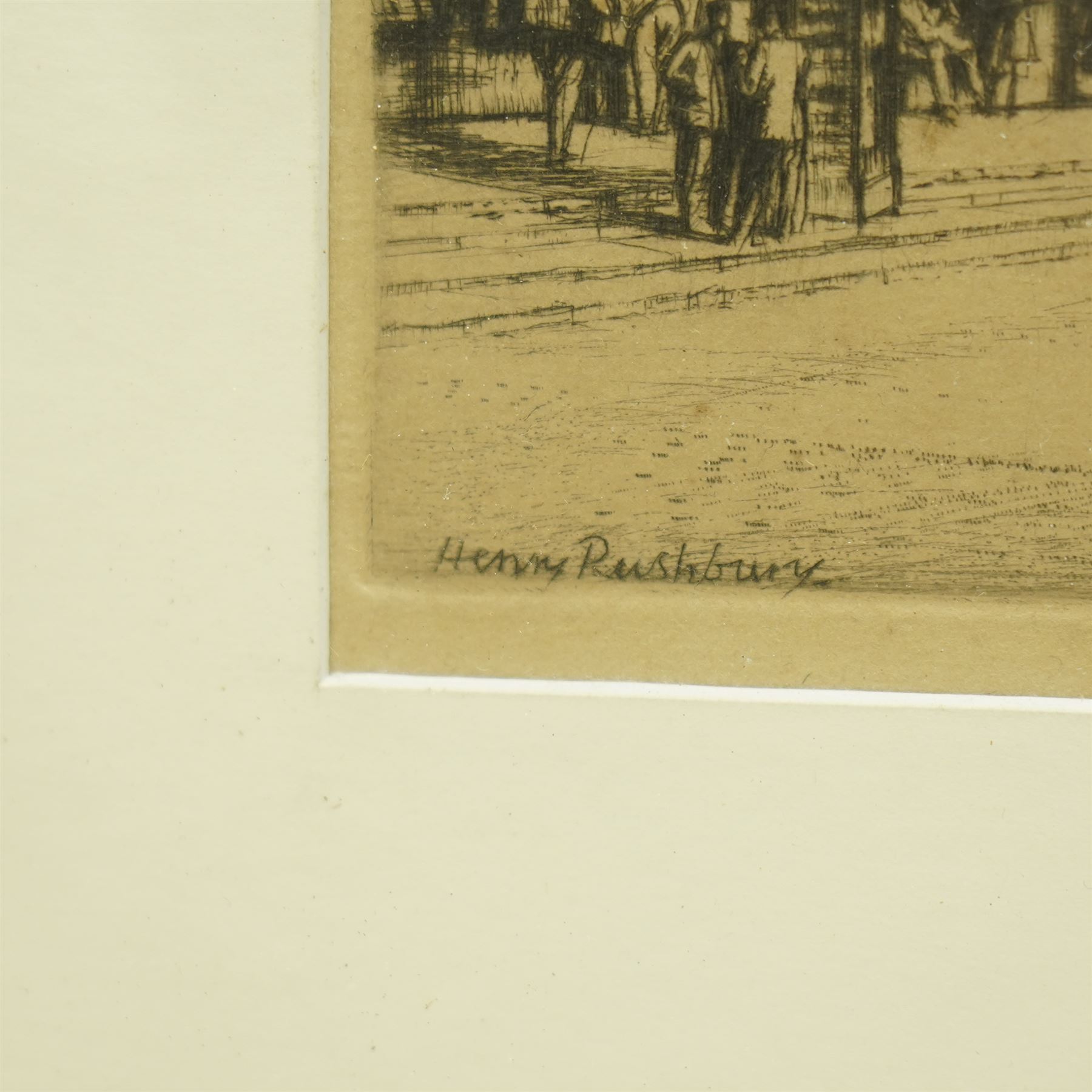 Henry Rushbury (British 1889-1968): 'Paris' and 'Low Tide - La Rochelle', two etchings signed in pencil max 25cm x 34cm (2)