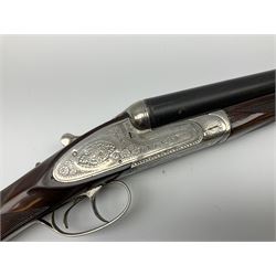 Gunmark Silver Sabel De Luxe 12-bore side by side double barrel side lock ejector sporting gun, 68.5cm barrels with 2.75cm chambers and matt bluing, walnut stock with chequered grip and fore-end and thumb safety, serial nos.12509 & 100.085, L111.5cm overall SHOTGUN CERTIFICATE REQUIRED