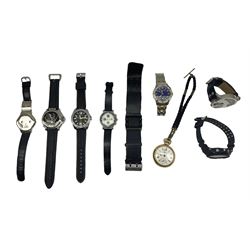 Collection of gents watches to include a Palfinger example, Sekonda, Hi-Tek, Panerai etc