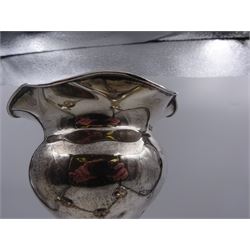 Early 20th century silver epergne, with four fluted branches, upon a weighted domed circular foot, engraved foot with monogram date 1887-1912, hallmarked Colen Hewer Cheshire, Chester 1910, H39.2cm