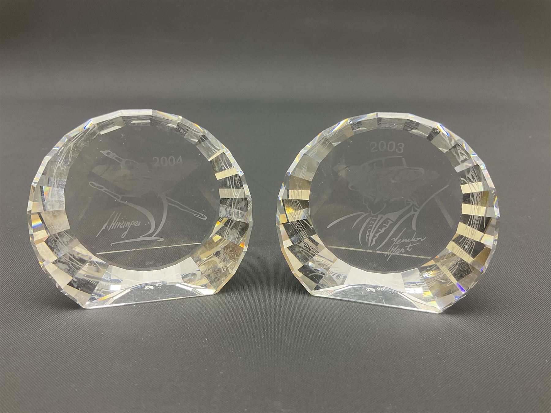 Three Swarovski figures, comprising flamenco dancer, female dancer with certificate and ballerina, tallest H21cm  