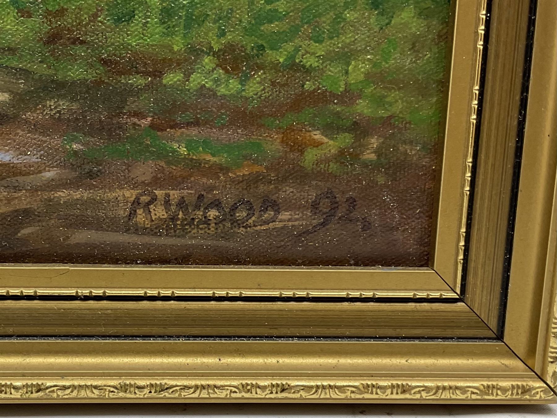 Robert Wood (British 20th century): 'The Lane Silpho' & two other North Yorkshire Farm scenes, three oils on canvas & board signed and dated (19)89/92/93, 28cm x x 44cm diminishing (3)