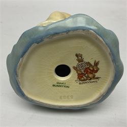 1930s Royal Doulton Bunnykins Figure, Mary Bunnykin, model 8303, with printed and impressed factory marks, H14cm