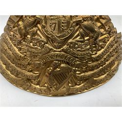 Two Lancers gilt metal helmet plates for the 16th Lancers and 5th Royal Irish Lancers (2)