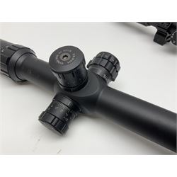 Four telescopic rifle scopes - Hawke 10-40x50, Hawke 8-32x56, Redfield 6 x 18 and Silver Antler (4)
