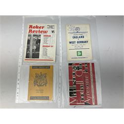 Raich Carter interest - four Hull City Tiger Mags 1949-50 and Promotion Souvenir 1948/49; Sunderland, Leeds, Middlesbrough, Hull City and England match programmes; Victor pirate F.A. Cup Final programme 1951; various magazine articles etc. Provenance: By direct descent from the family of Raich Carter having been consigned by his daughter Jane Carter.