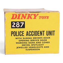 Corgi Toys no. 464 Commer County Police Van, with blue metallic body, County Police sticker to either side and red interior, together with a Dinky Toys no. 287 Police Accident Unit, both boxed