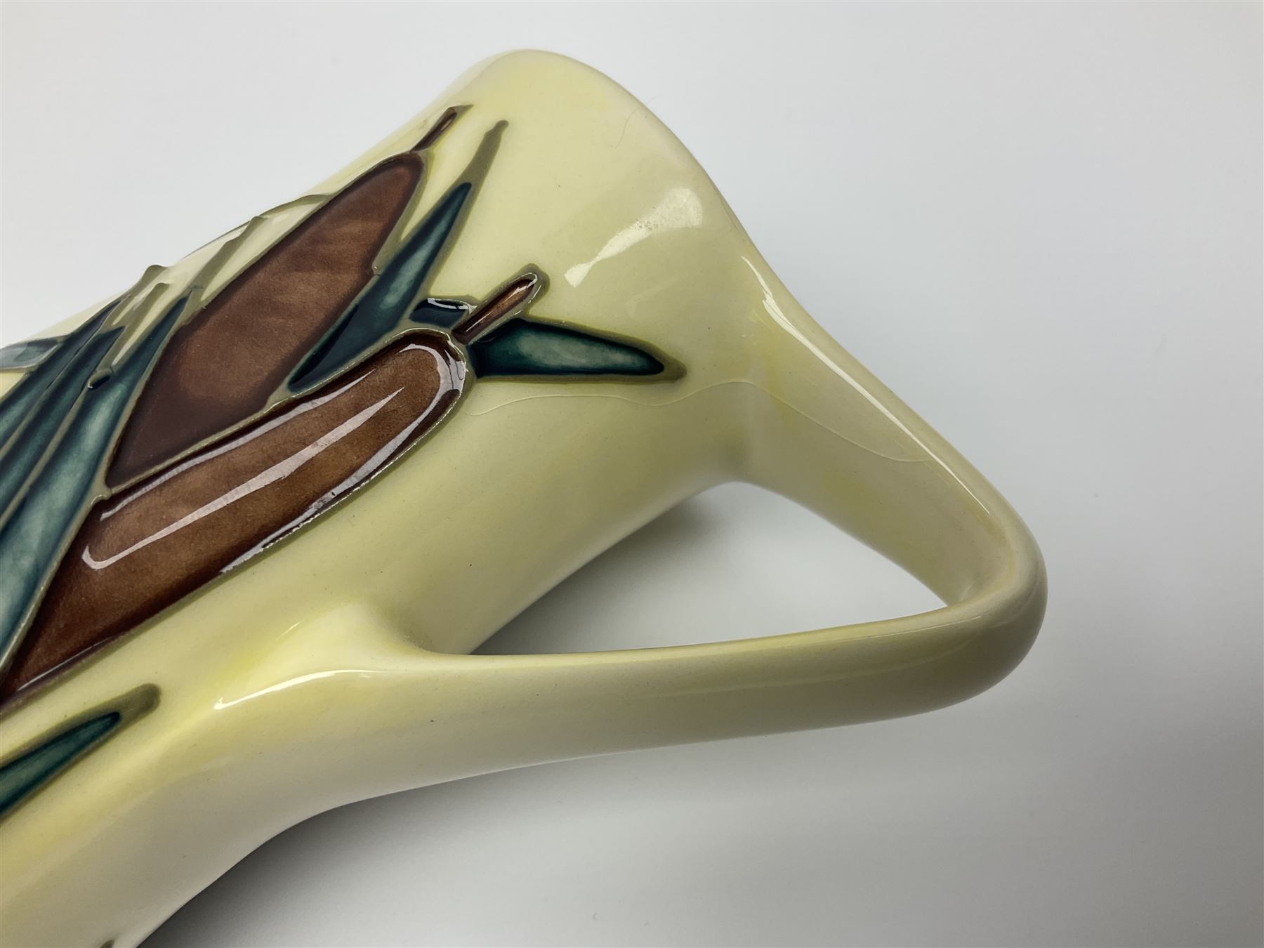 Moorcroft jug, decorated in Bulrush and Water Lily pattern, with printed marks beneath, H24cm