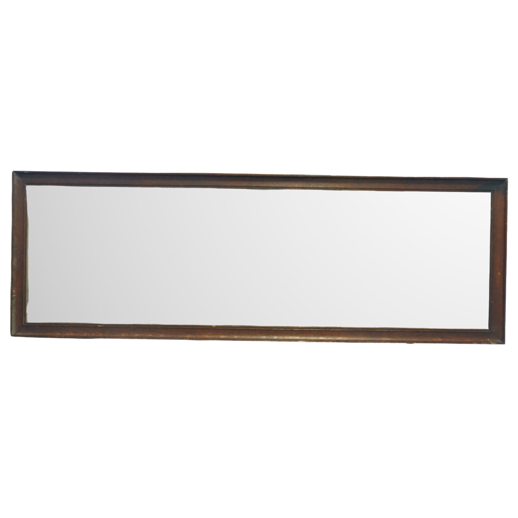 Early 20th century oak framed mirror