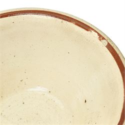 Victorian terracotta pancheon bowl, H14cm 