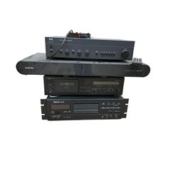 Tascam DA20 CD player together with a Yamaha KX-530 cassette player and other hifi items 