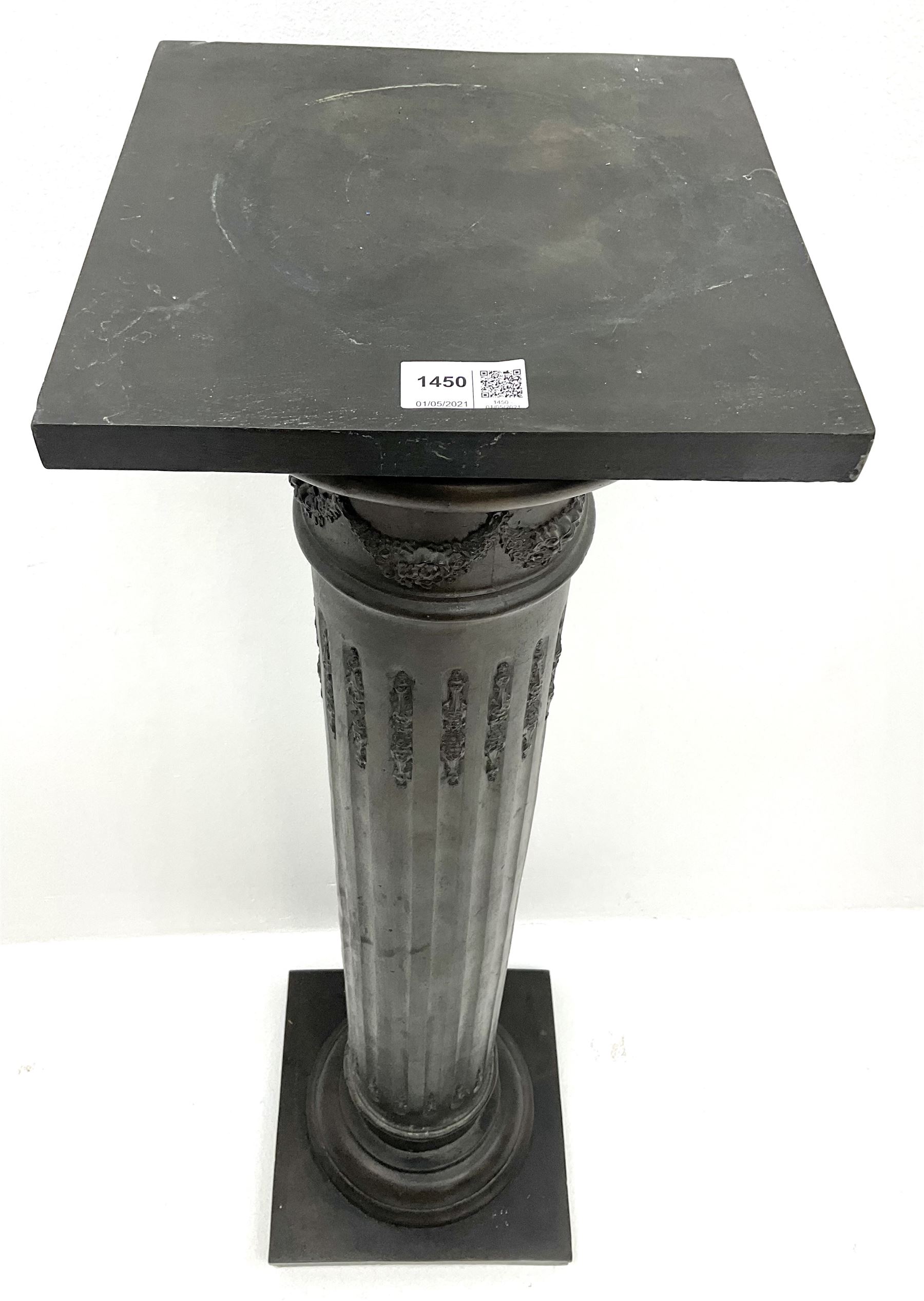 Composite classical style column jardiniere 