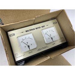 Quantity of loose unused 'N' gauge track; H. & M. Powermaster Variable Transformer Unit, Model R.C.1 Rectifier Controller, Selector Switch Unit and Meter Unit; all boxed; and small quantity of booklets