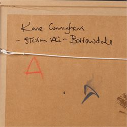 Kane Cunningham (British 1961-): 'Storm Ali - Borrowdale', watercolour, signed and titled verso 19cm x 41cm