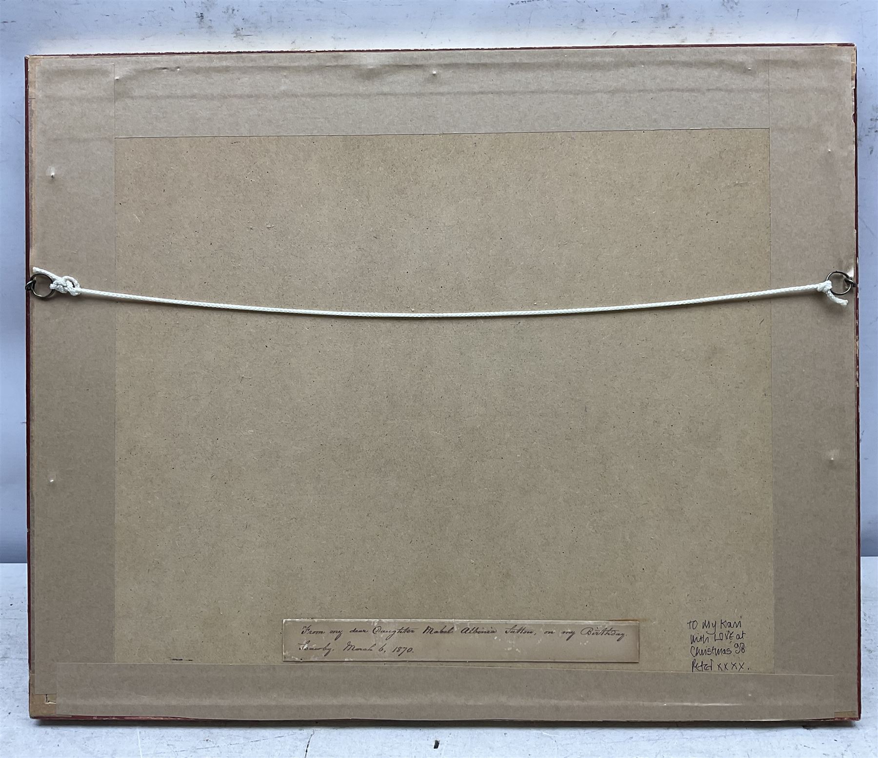 Mabel Albinia Sutton (British 1854-1937): Wedding Party in a Norwegian Fjord, possibly Hardanger, watercolour unsigned, inscribed by the artists father verso 'From my dear daughter Mabel Albinia Sutton on my Birthday. Scawby, March 6, 1870.', 24cm x 34cm 