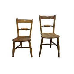 Two 19th century country elm chairs