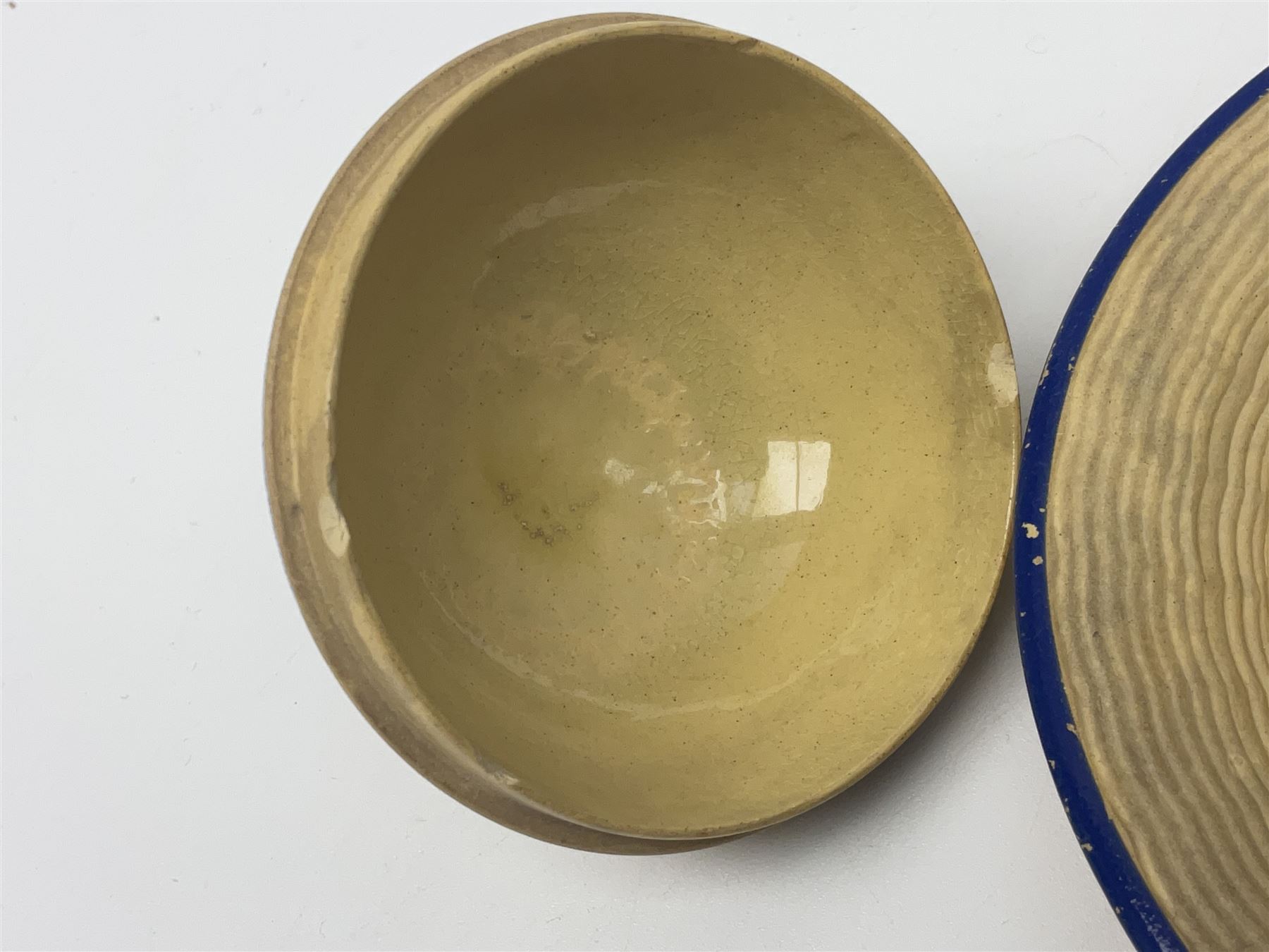  19th century Wedgwood drabware beehive honey pot, together with another similar example, Wedgwood H12cm 