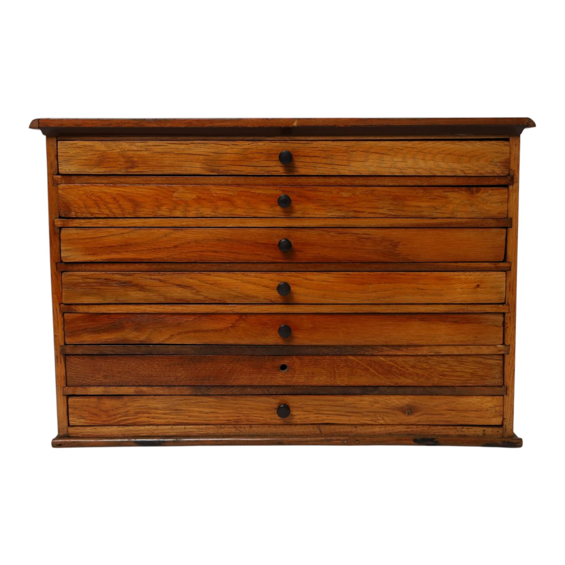 Table top straight front draws, with seven draws, H30cm