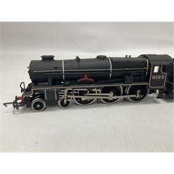 Airfix ‘00’ gauge - seven locomotives comprising Class 7P (Royal Scot) ‘Royal Scots Fusilier’ 4-6-0 no.6103 in LMS black with Mainline tender; two Class N2 0-6-2T no.69531 in BR black; Class 1282 2-4-0 no.20185 in LMS black; Class 61XX 2-6-2T no.6167 in BR black; Class 14XX 0-4-2T no.1466 in GWR green, all unboxed; Class 4F 0-6-0 no.4454 in LMS black, in original box (7)