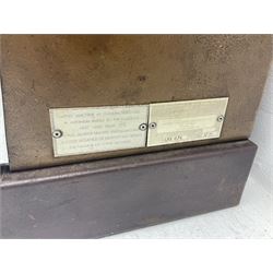 Aristocrat Nevada Lucky Strike one-armed bandit arcade machine, circa 1964, light-up display in aluminium and stainless steel case, with keys, H72cm 