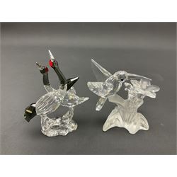Fourteen Swarovski Crystal bird figures, to include toucan, mandarin duck, swans, parrot, cranes etc 