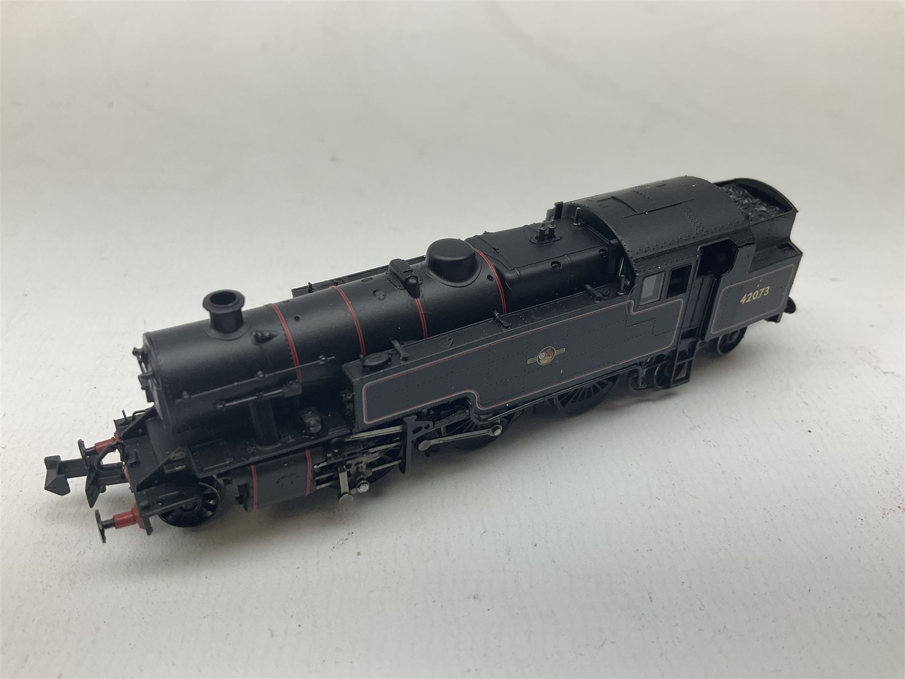 Graham Farish by Bachmann 'N' gauge - Class 4F 0-6-0 locomotive no.43875, Class 3F 0-6-0 'Jinty' locomotive no.47314, Fairburn 2-6-4 tank locomotive no.42073 and Standard Class 4MT 2-6-4 locomotive no.80119 (4)