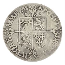 Elizabeth I 1562 milled silver sixpence coin