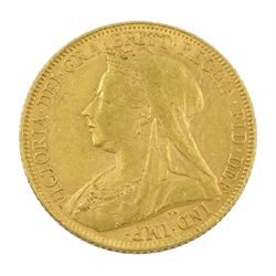 Queen Victoria 1900 gold full sovereign coin