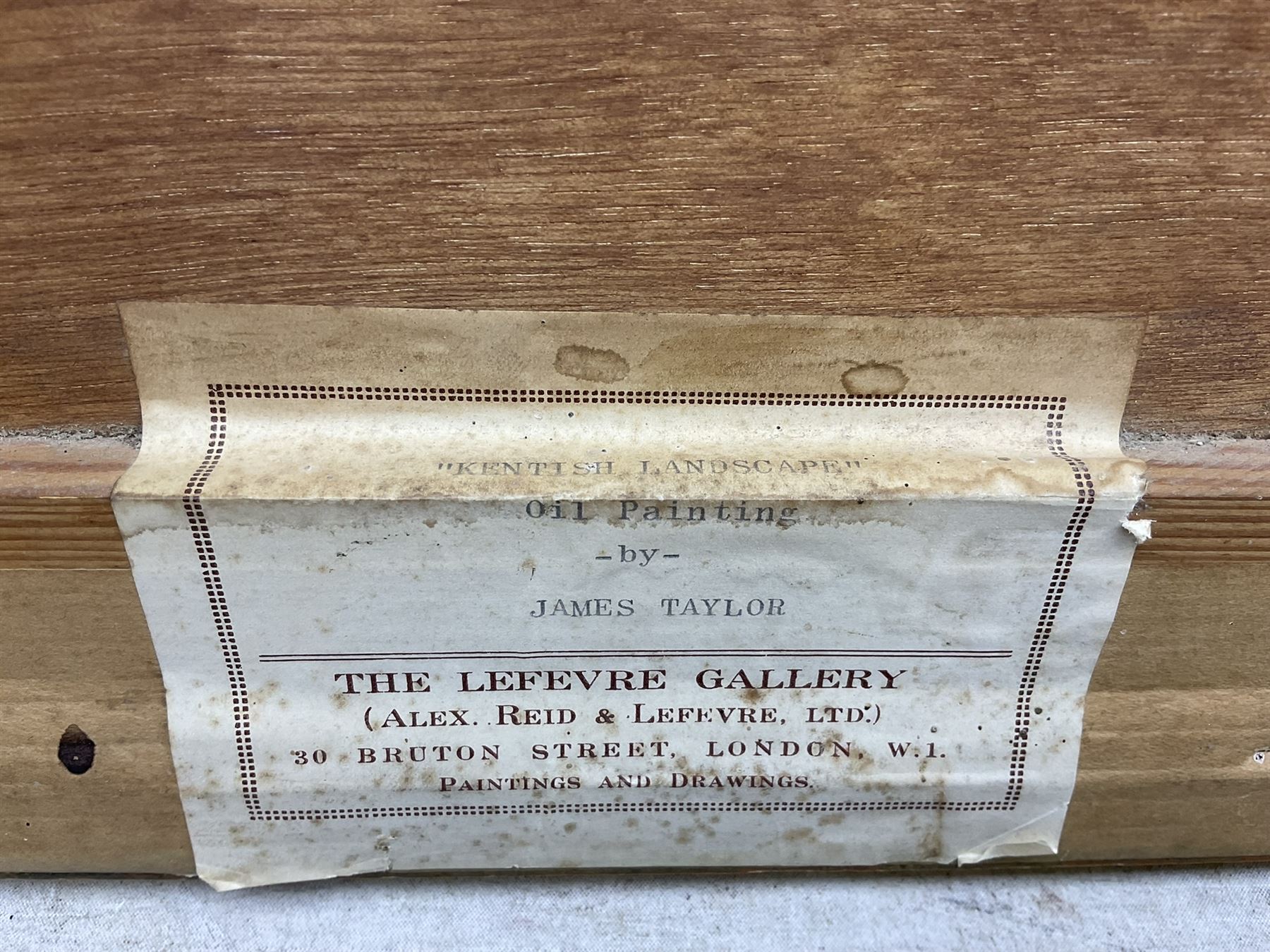 James Taylor (British 1925-2000): 'Kentish Landscape', pair oils on panel signed 24cm x 39cm (2)
Provenance: with The Lefevre Gallery, Bruton St., London, labels verso