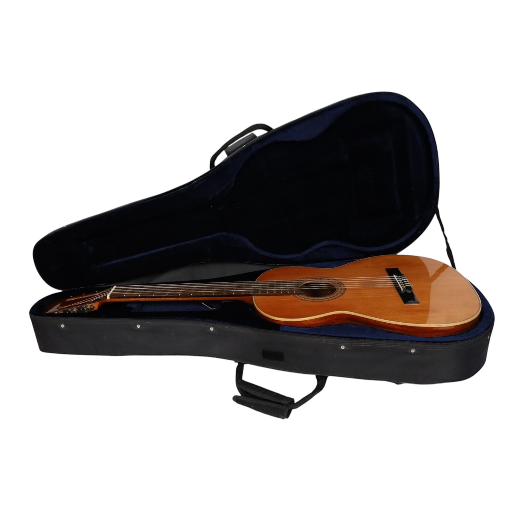 1970s Santiago S2 classical Spanish guitar, in carry case, guitar L101cm