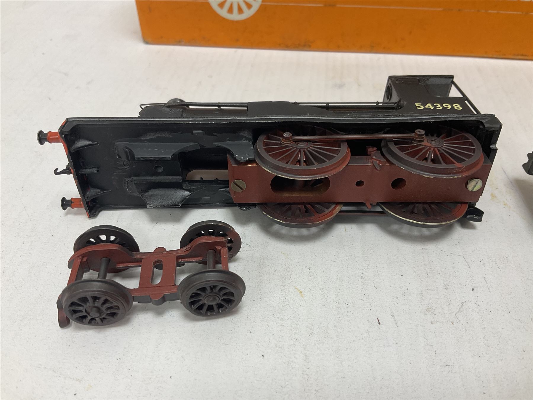 ‘00’ gauge - two kit built steam locomotives comprising unnamed LMS/HR Drummond Class C/BEN 4-4-0 no.54398 finished in BR black; Class Q6 0-8-0 no.63344 finished in BR black; both with Nu-Cast boxes (2) 