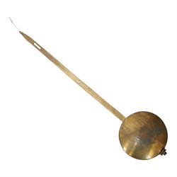 English-Large early 20th century 8-day fusee wall clock, 17 inch painted dial inscribed 