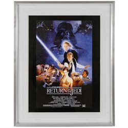 Four Cards Inc Star Wars The Movie Poster Collection prints, comprising Episode I Attack of the Clones, A New Hope, Return of the Jedi and The Empire Strikes Back, all framed, H37cm, together with a Rye by Post The History of Star Wars Original Filmcell collection, with certificate of authenticity verso