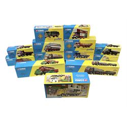 Corgi Classics - thirteen die-cast commercial vehicles comprising 97309; 13701; 12301; 24501; 14001; 31005; 27601; 09802; 28101; 30201; 18301; 19401; and 12501; all boxed (13)