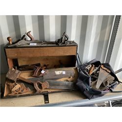 Quantity of vintage woodworking tools like saws, planes, drills, chisels and other  - THIS LOT IS TO BE COLLECTED BY APPOINTMENT FROM DUGGLEBY STORAGE, GREAT HILL, EASTFIELD, SCARBOROUGH, YO11 3TX
