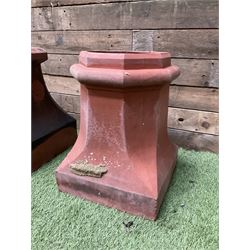 Set of three terracotta chimney pots - THIS LOT IS TO BE COLLECTED BY APPOINTMENT FROM DUGGLEBY STORAGE, GREAT HILL, EASTFIELD, SCARBOROUGH, YO11 3TX