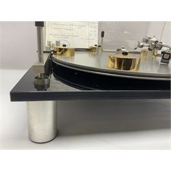 1970s Transcriptor Saturn turntable with paperwork including original receipt dated June 1973 and some accessories