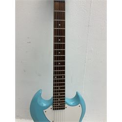 Epiphone Junior Model electric guitar in blue, serial no.C197013908 L98cm