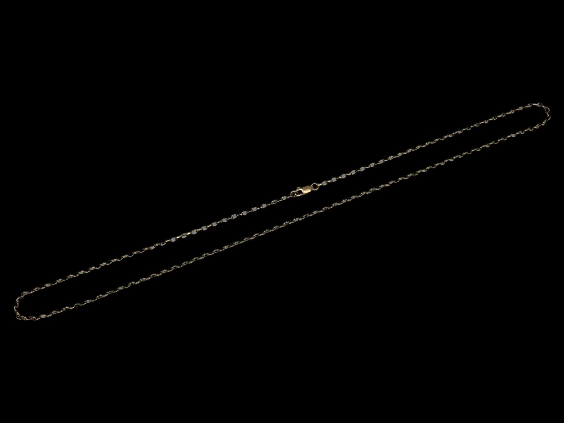 22ct gold thin wedding band, two 9ct gold onyx signet ring and a 9ct gold chain, all hallmarked