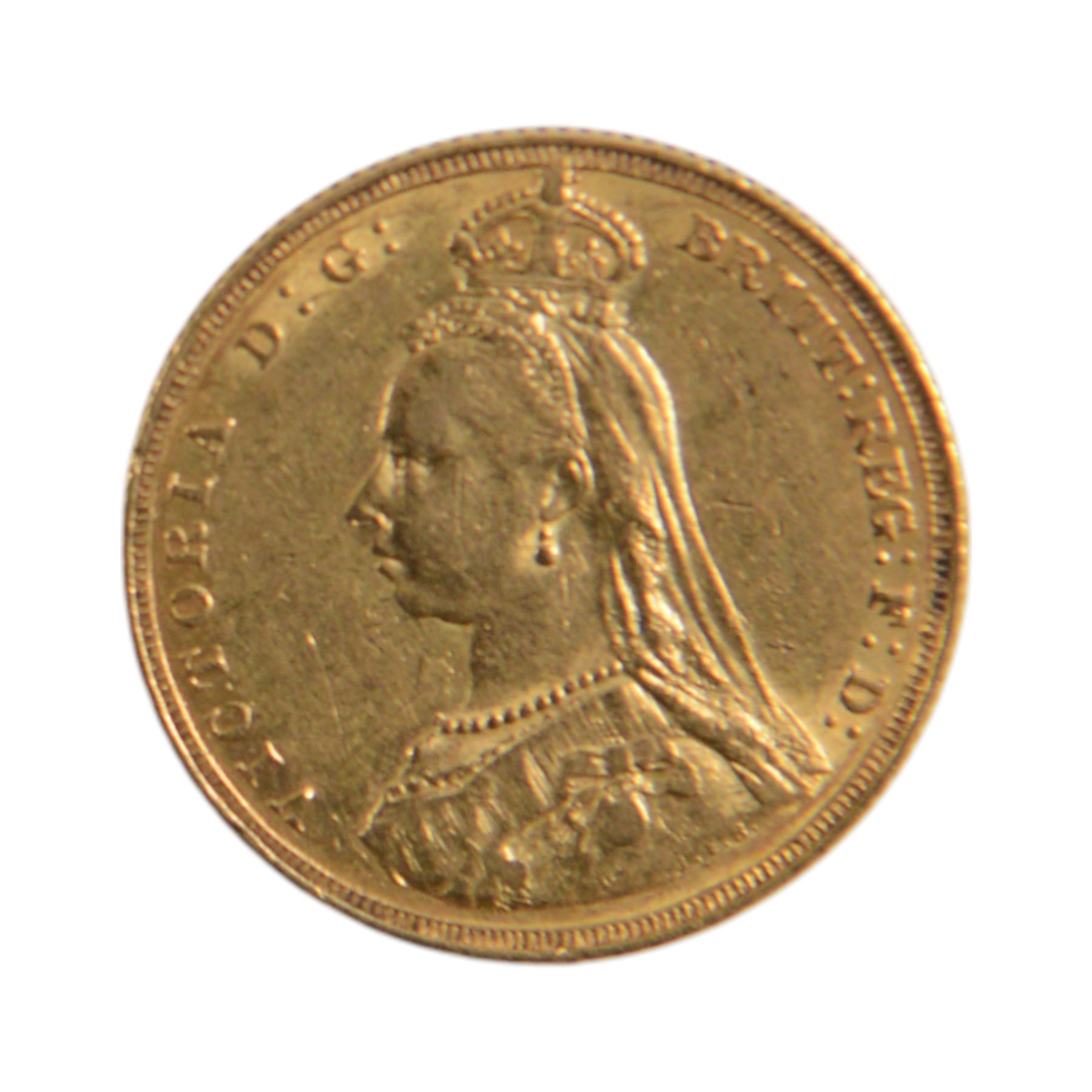 Queen Victoria 1887 gold full sovereign coin