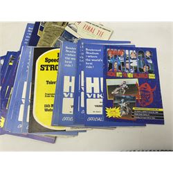 1951 FA Cup final Blackpool V Newcastle United programme, together with a collection of other sporting programmes, mostly Speedway official examples, and a football rattle.