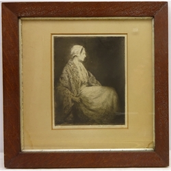  Lady in a Bonnet, etching by Percy Lancaster signed and numbered in pencil 21cm x 17cm  
