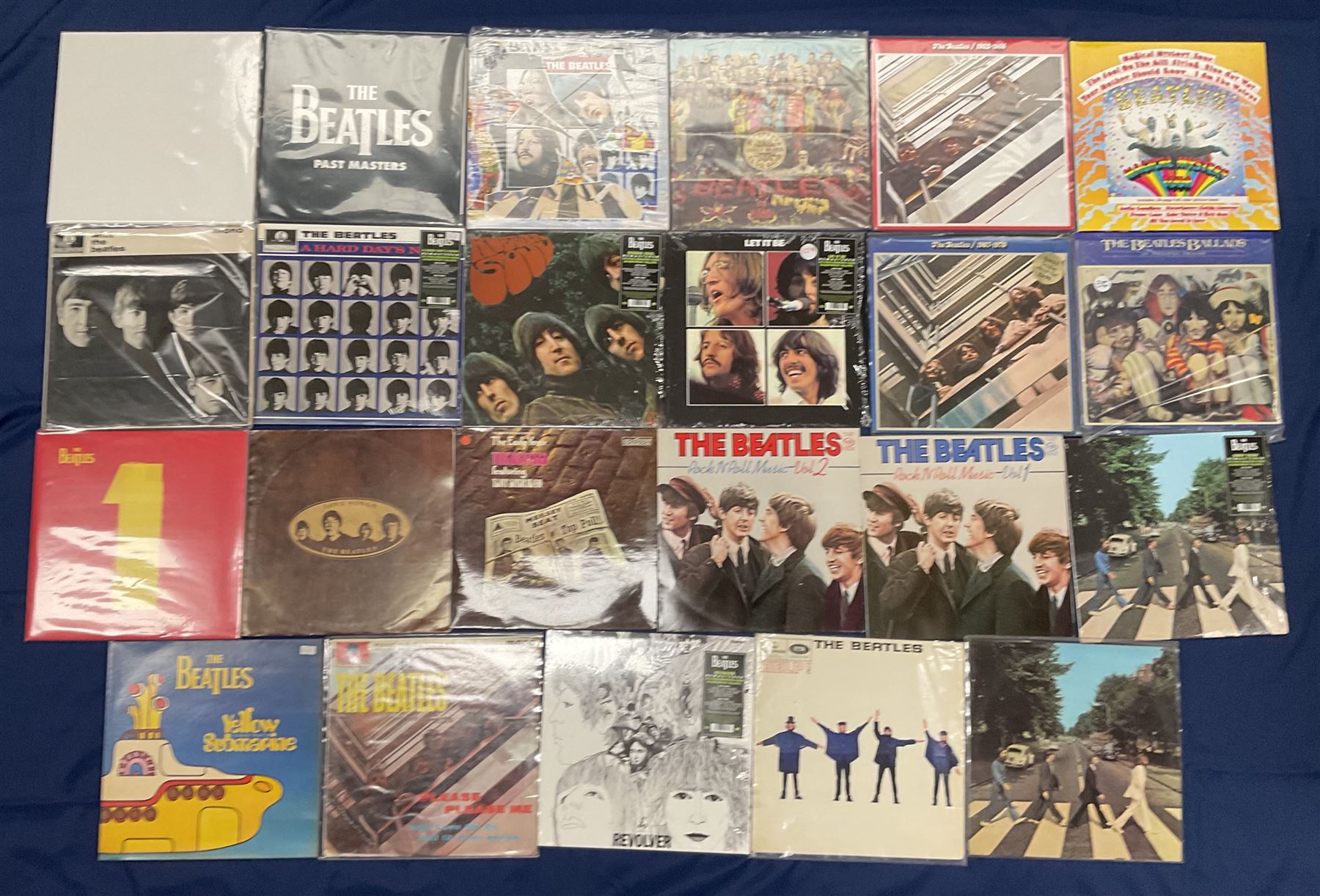 The Beatles vinyl LPs including 'Past Masters', 'Sgt Peppers Lonely Hearts Club Band', 'Rubber Soul', 'Let It Be', 'Yellow Submarine Songtrack' etc (23)